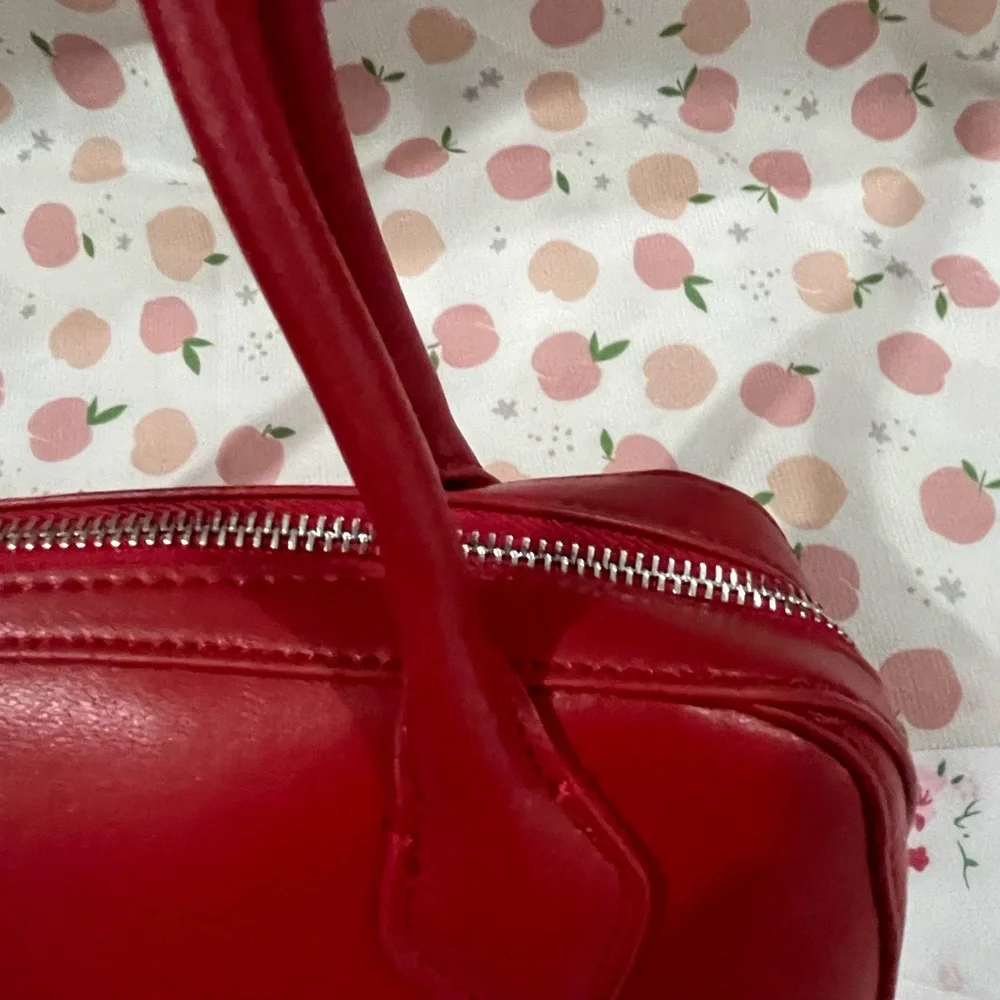 Alaïa Red Leather Barrel Shoulder Bag